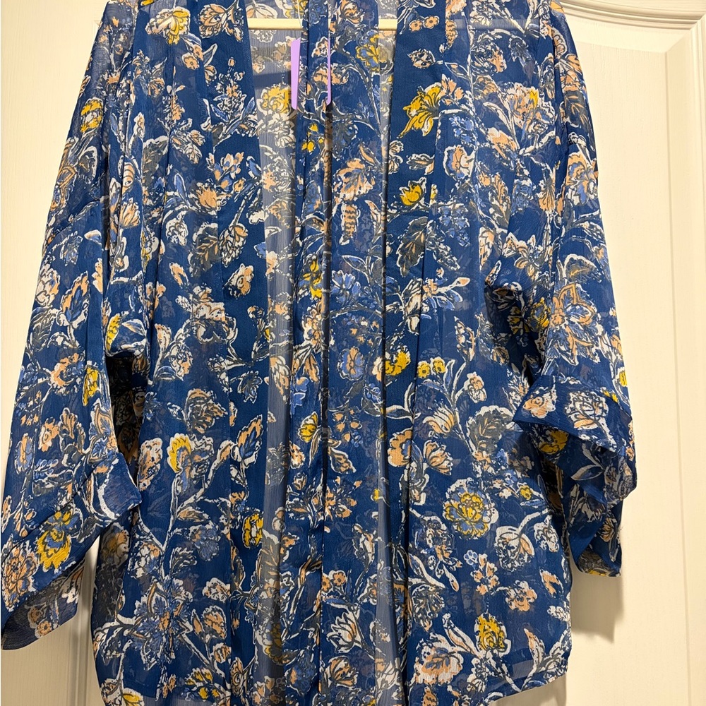 Sonoma Blue and Yellow Floral Cape